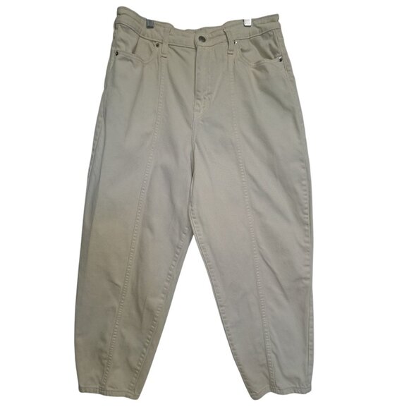 A New Day Womens Pants 10/30R Khaki Beige Straight Leg Cotton Stretch - Picture 1 of 6